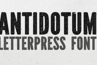 Antidotum: The Gritty Letterpress Font with Two Capitals