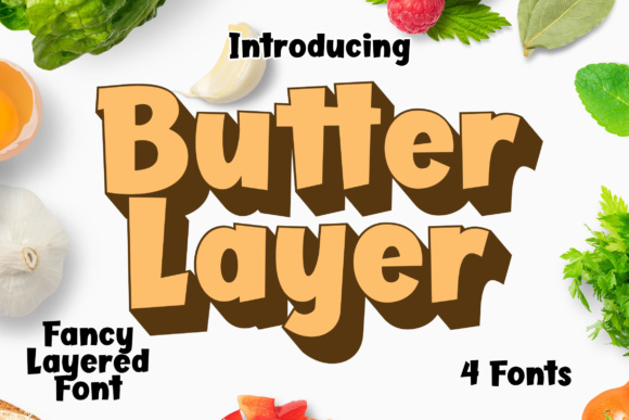 Butter Layer: A Playful, Layered Font for Modern Designs