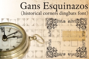 Gans Esquinazos: A Collector's Decorative Font for Borders and Ornaments