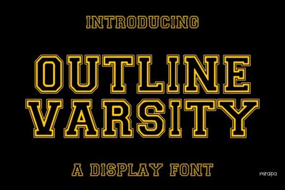 Outline Varsity: The Modern Display Font for Bold Projects